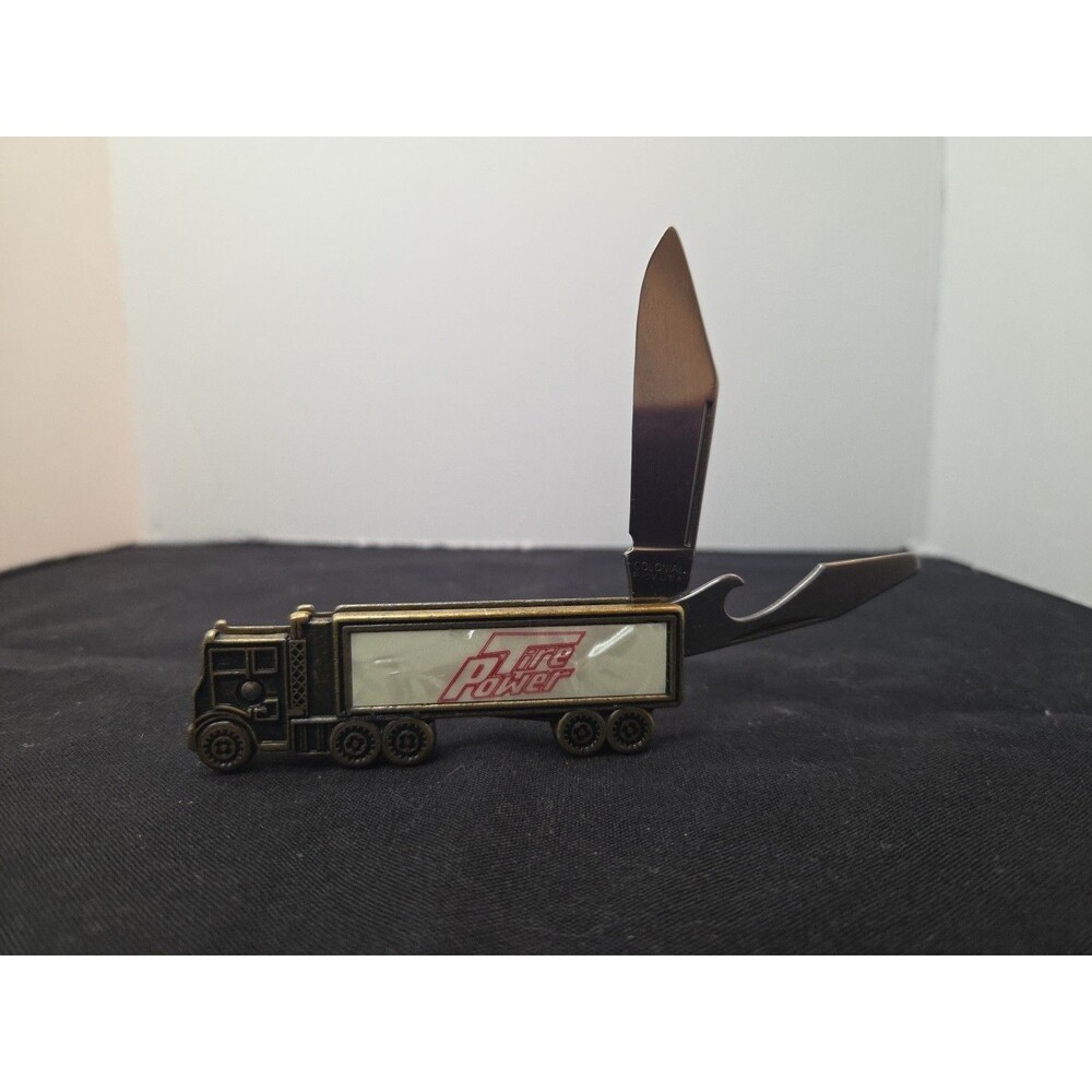 Vintage US Colonial Advertising Folding pocket knife collectable Unique - Picture 1 of 6